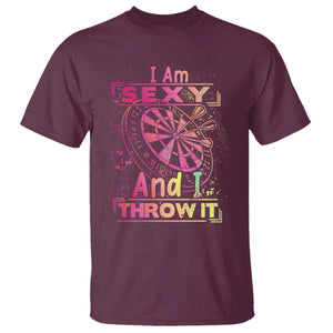 I Am Sexy And I Throw It T Shirt Sexy Dart Player Gift TS12 Maroon Print Your Wear