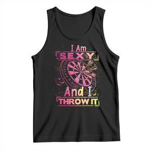 I Am Sexy And I Throw It Tank Top Sexy Dart Player Gift TS12 Black Print Your Wear