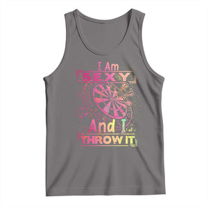 I Am Sexy And I Throw It Tank Top Sexy Dart Player Gift TS12 Deep Heather Print Your Wear