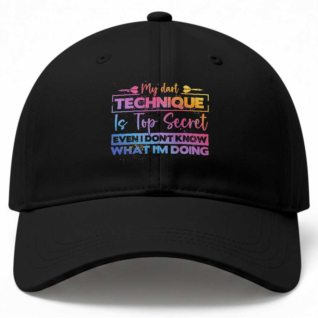 My Dart Technique Is Top Secret Baseball Cap Funny Dartist Gift TS12 Print Your Wear