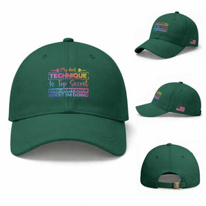 My Dart Technique Is Top Secret Baseball Cap Funny Dartist Gift TS12 Baseball Cap Universal Fit Irish Green Print Your Wear
