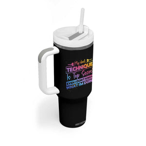 My Dart Technique Is Top Secret Tumbler With Handle Funny Dartist Gift TS12 Print Your Wear