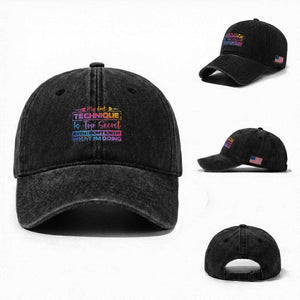 My Dart Technique Is Top Secret Washed Cotton Baseball Cap Funny Dartist Gift TS12 Washed Cap Universal Fit Black Print Your Wear