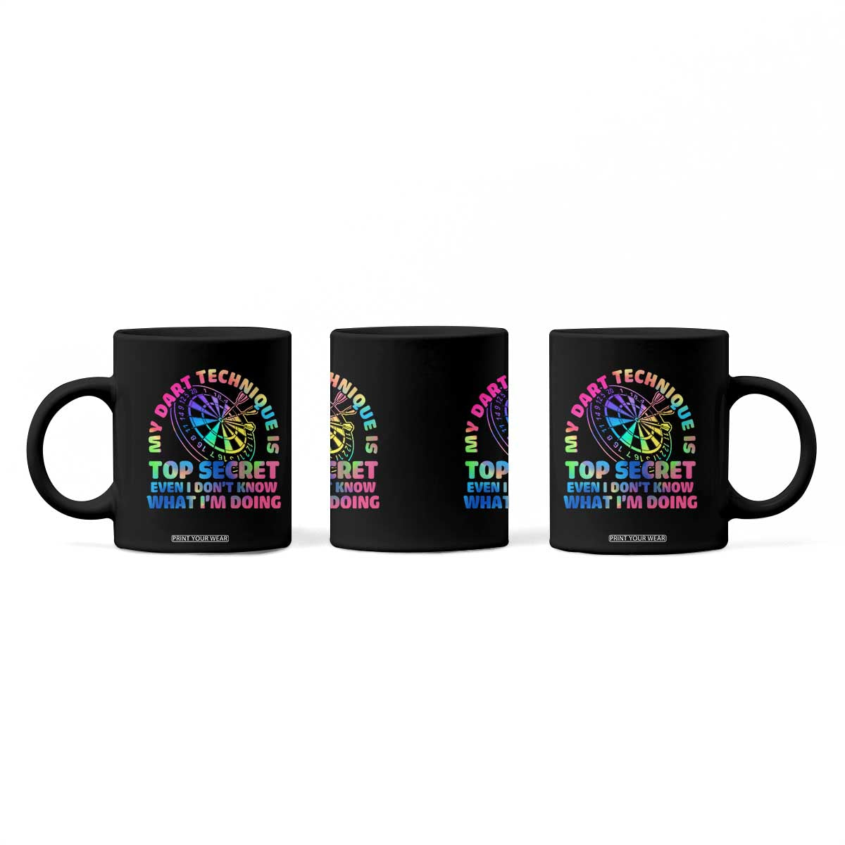 My Dart Technique Is Top Secret Coffee Mug Vintage Tie Dye Dart Lover TS12 Print Your Wear