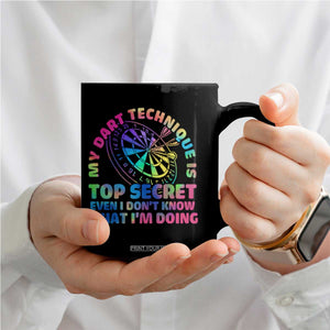 My Dart Technique Is Top Secret Coffee Mug Vintage Tie Dye Dart Lover TS12 Print Your Wear