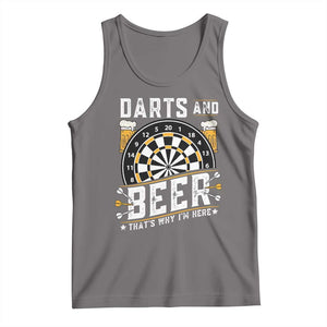 Darts And Beer That Is Why I Am Here Tank Top Funny Pub Game Darts Lover Gift TS12 Deep Heather Print Your Wear