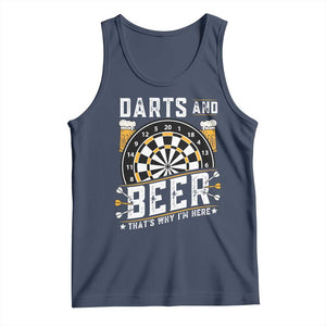 Darts And Beer That Is Why I Am Here Tank Top Funny Pub Game Darts Lover Gift TS12 Navy Print Your Wear