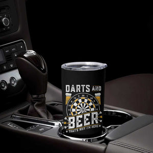 Darts And Beer That Is Why I Am Here Tumbler Cup Funny Pub Game Darts Lover Gift TS12 Print Your Wear