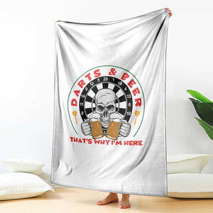 Funny Skeleton Darts Player Beer Lover Throw Blanket That Is Why I Am Here TS12 Print Your Wear