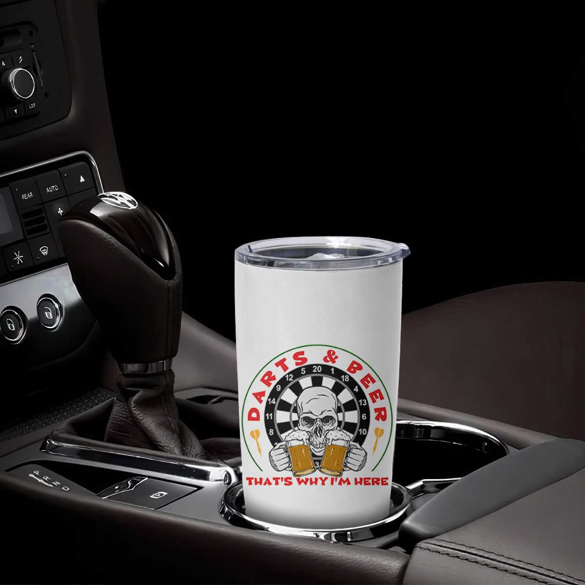 Funny Skeleton Darts Player Beer Lover Tumbler Cup That Is Why I Am Here TS12 Print Your Wear