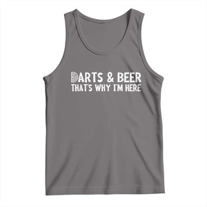 Funny Darts And Beer That Is Why I Am Here Tank Top Dartist Beer Lover TS12 Deep Heather Print Your Wear