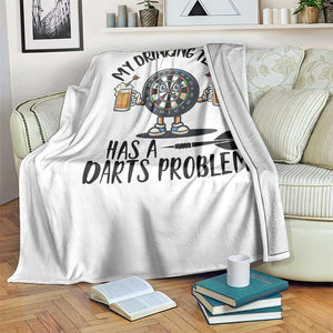 My Drinking Team Has A Darts Problem Throw Blanket Funny Darts Player Team TS12 Print Your Wear