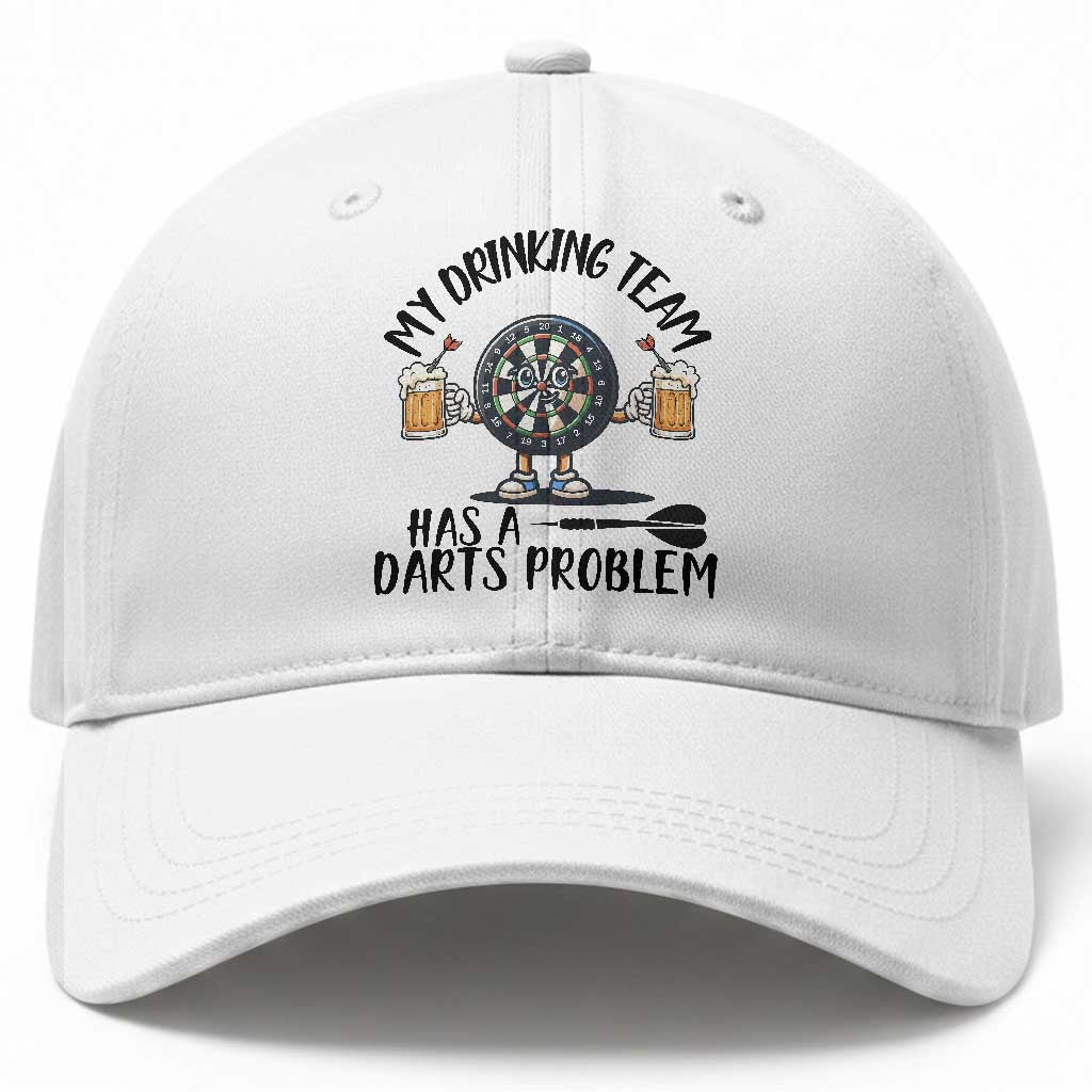 My Drinking Team Has A Darts Problem Baseball Cap Funny Darts Player Team TS12 Print Your Wear