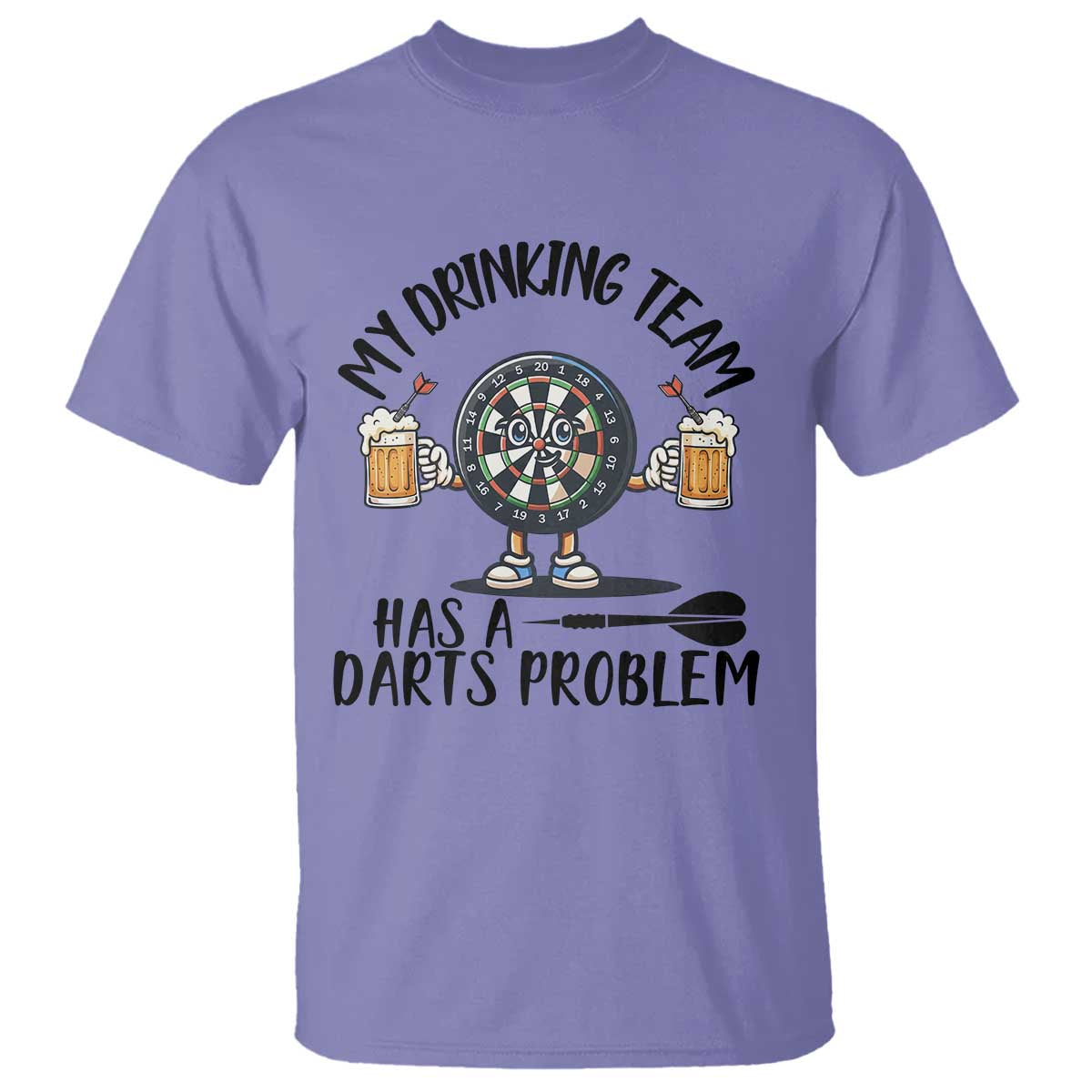 My Drinking Team Has A Darts Problem T Shirt Funny Darts Player Team TS12 Violet Print Your Wear