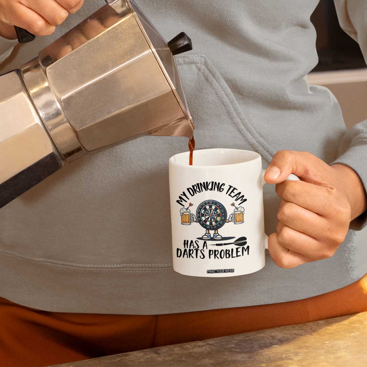 My Drinking Team Has A Darts Problem Coffee Mug Funny Darts Player Team TS12 Print Your Wear