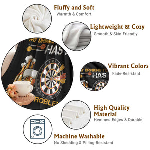Funny Beer Drinking Darts Problem Throw Blanket Dart Player Team Gift TS12 Print Your Wear