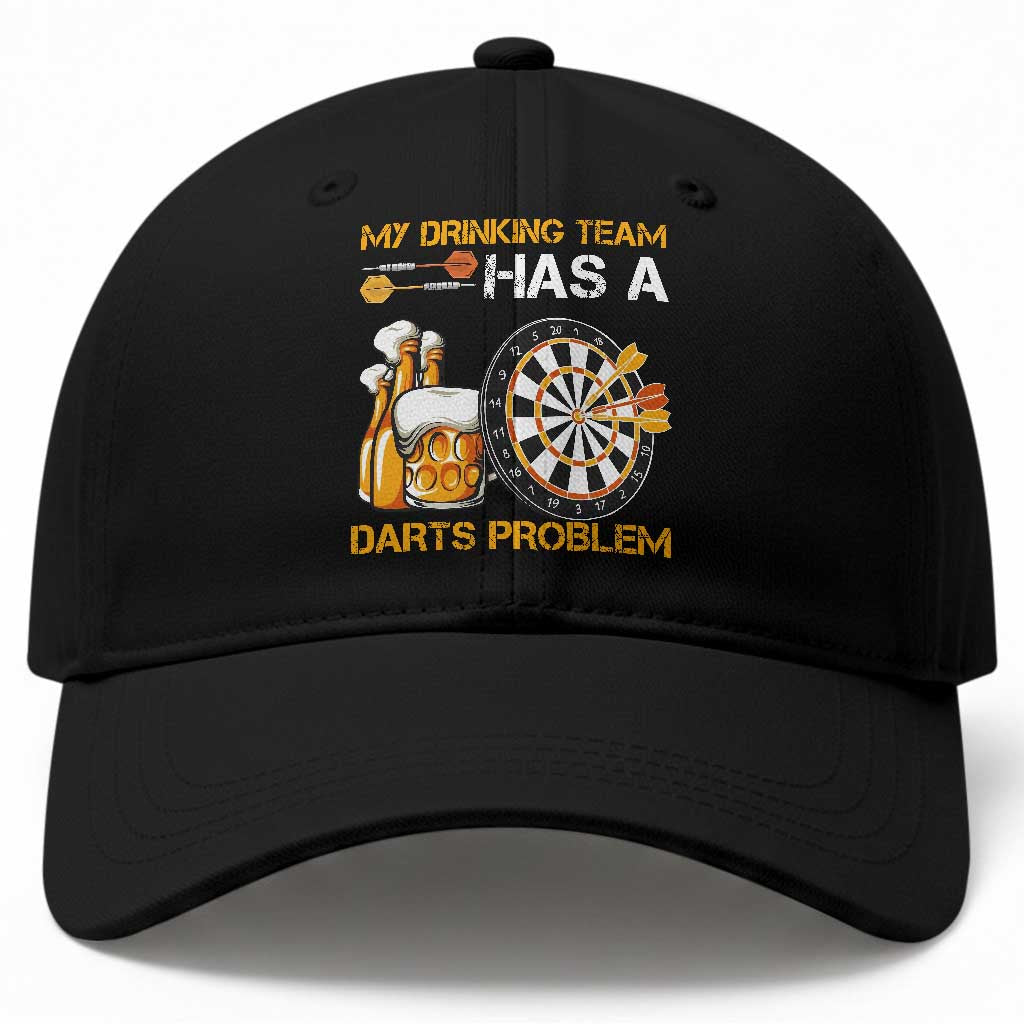 Funny Beer Drinking Darts Problem Baseball Cap Dart Player Team Gift TS12 Print Your Wear