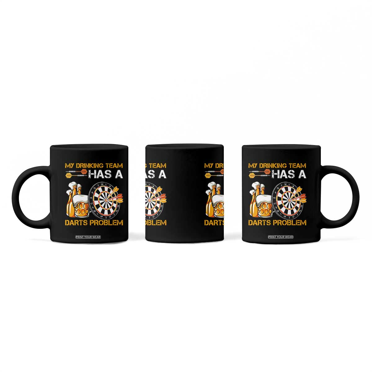 Funny Beer Drinking Darts Problem Coffee Mug Dart Player Team Gift TS12 Print Your Wear