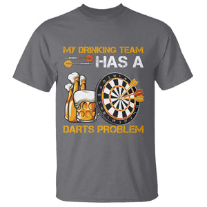 Funny Beer Drinking Darts Problem T Shirt Dart Player Team Gift TS12 Charcoal Print Your Wear