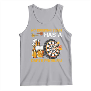 Funny Beer Drinking Darts Problem Tank Top Dart Player Team Gift TS12 Athletic Heather Print Your Wear
