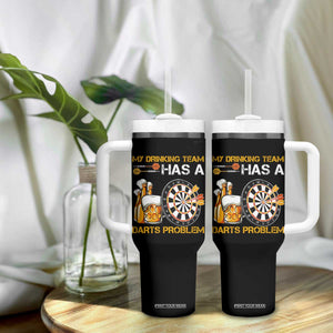 Funny Beer Drinking Darts Problem Tumbler With Handle Dart Player Team Gift TS12 Print Your Wear