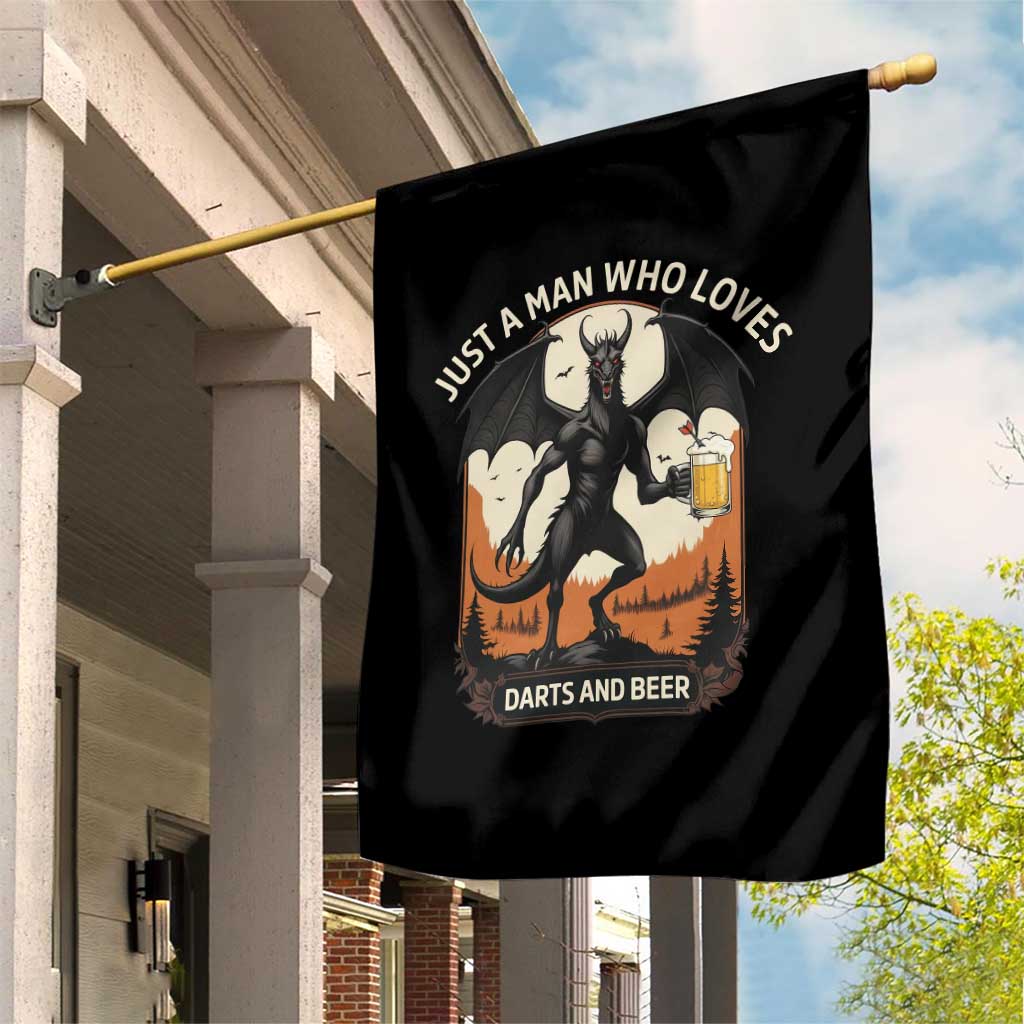 Funny Jersey Devil Loves Darts And Beer Garden Flag Cryptid Lover Gift TS12 Print Your Wear