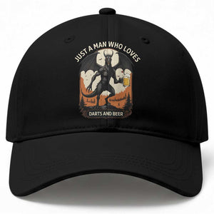 Funny Jersey Devil Loves Darts And Beer Baseball Cap Cryptid Lover Gift TS12 Print Your Wear