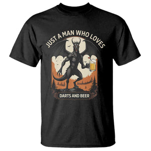 Funny Jersey Devil Loves Darts And Beer T Shirt Cryptid Lover Gift TS12 Black Print Your Wear