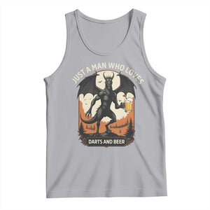 Funny Jersey Devil Loves Darts And Beer Tank Top Cryptid Lover Gift TS12 Athletic Heather Print Your Wear