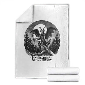 Jersey Devil Playing Dart Throw Blanket Gothic Horror Gift Pine Barrens New Jersey TS12 White Print Your Wear