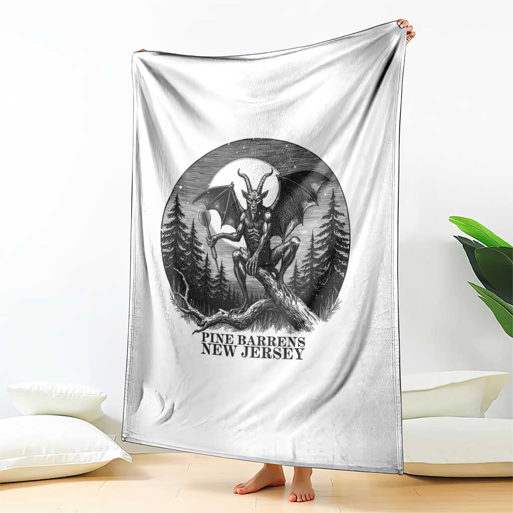 Jersey Devil Playing Dart Throw Blanket Gothic Horror Gift Pine Barrens New Jersey TS12 Print Your Wear