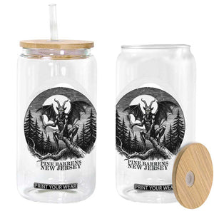 Jersey Devil Playing Dart Glass Can Gothic Horror Gift Pine Barrens New Jersey TS12 Print Your Wear