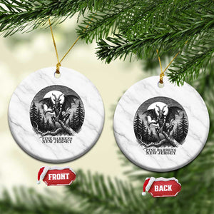 Jersey Devil Playing Dart Ceramic Ornament Gothic Horror Gift Pine Barrens New Jersey TS12 1pc White Marble Print Your Wear