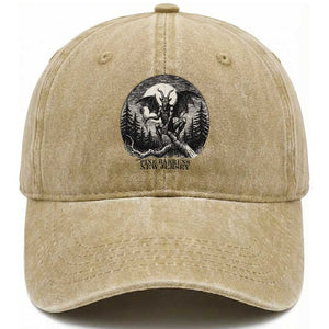Jersey Devil Playing Dart Washed Cotton Baseball Cap Gothic Horror Gift Pine Barrens New Jersey TS12 Print Your Wear