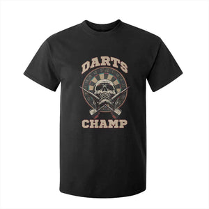 Darts Player Champion T Shirt For Kid Skull Dartboard Retro Style TS12 Black Print Your Wear
