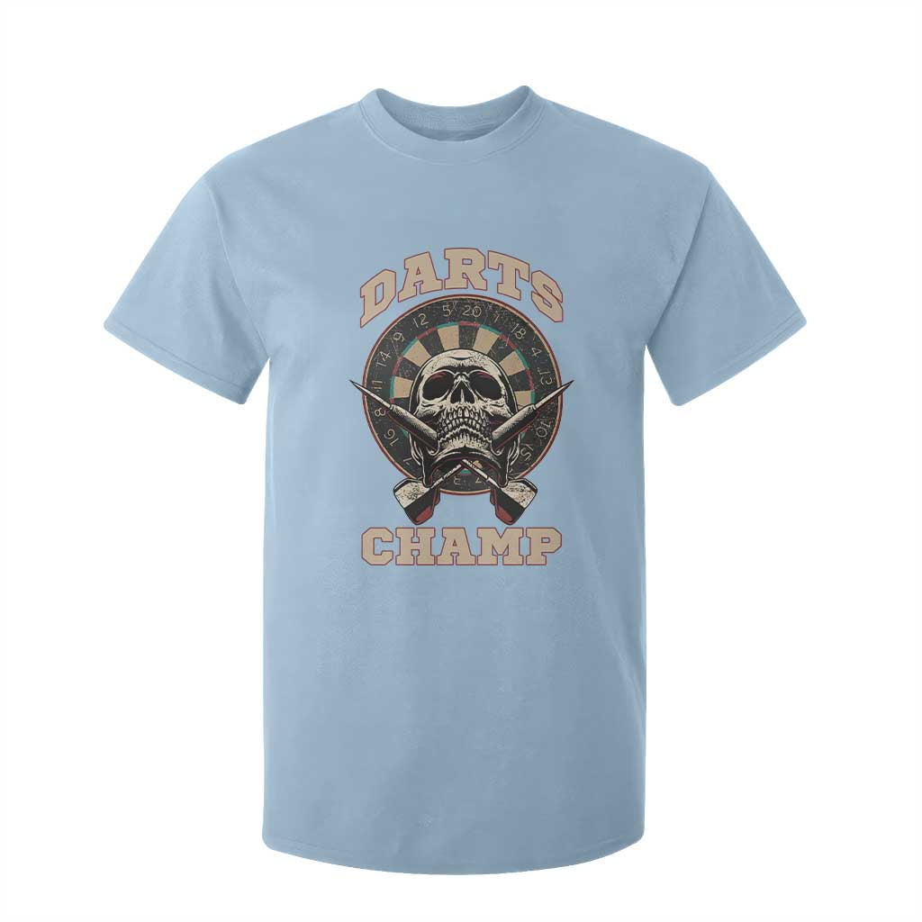 Darts Player Champion T Shirt For Kid Skull Dartboard Retro Style TS12 Light Blue Print Your Wear