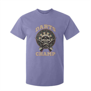 Darts Player Champion T Shirt For Kid Skull Dartboard Retro Style TS12 Violet Print Your Wear
