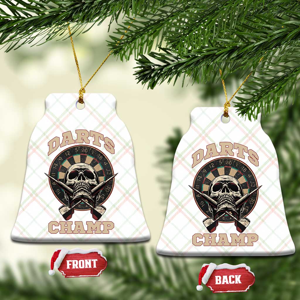 Darts Player Champion Ceramic Ornament Skull Dartboard Retro Style TS12 Print Your Wear