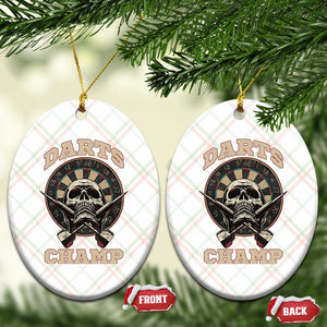 Darts Player Champion Ceramic Ornament Skull Dartboard Retro Style TS12 Print Your Wear