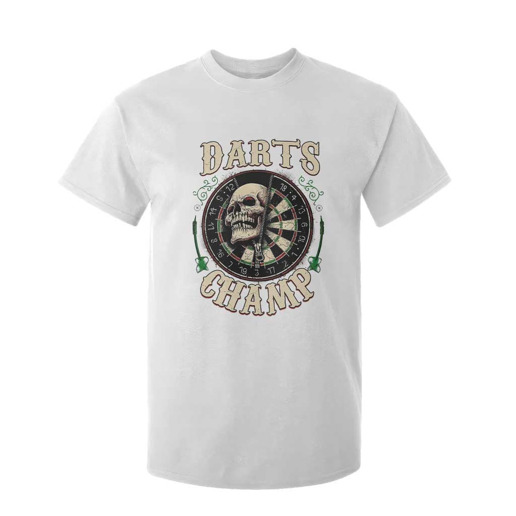 Skull Dartboard Retro Vintage T Shirt For Kid Darts Player Champion Gift TS12 White Print Your Wear