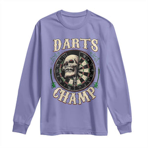 Skull Dartboard Retro Vintage Long Sleeve Shirt Darts Player Champion Gift TS12 Violet Print Your Wear