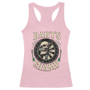 Skull Dartboard Retro Vintage Racerback Tank Top Darts Player Champion Gift TS12 Light Pink Print Your Wear