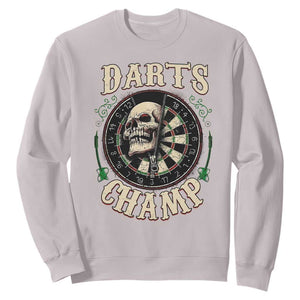 Skull Dartboard Retro Vintage Sweatshirt Darts Player Champion Gift TS12 Ice Gray Print Your Wear