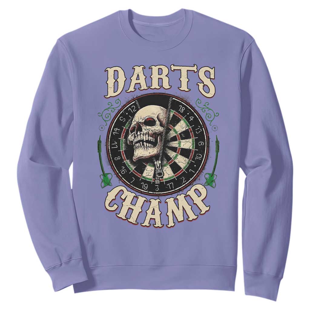 Skull Dartboard Retro Vintage Sweatshirt Darts Player Champion Gift TS12 Violet Print Your Wear