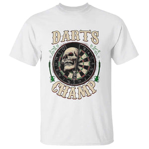 Skull Dartboard Retro Vintage T Shirt Darts Player Champion Gift TS12 White Print Your Wear