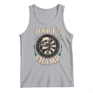 Skull Dartboard Retro Vintage Tank Top Darts Player Champion Gift TS12 Athletic Heather Print Your Wear
