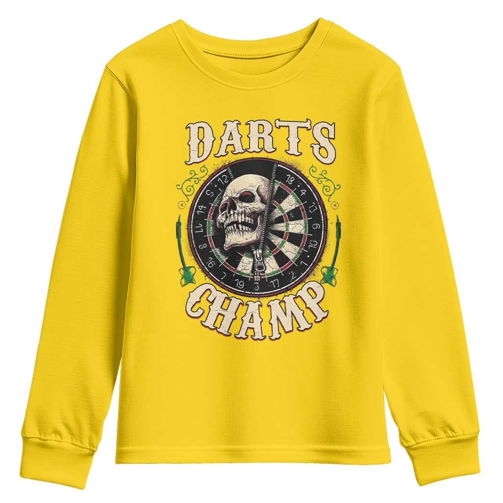 Skull Dartboard Retro Vintage Youth Sweatshirt Darts Player Champion Gift TS12 Daisy Print Your Wear
