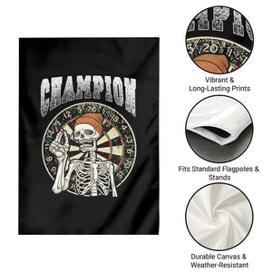 Gothic Skull Dart Master Garden Flag Funny Skeleton Dartboard Champion Gift TS12 Print Your Wear
