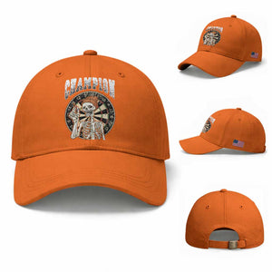 Gothic Skull Dart Master Baseball Cap Funny Skeleton Dartboard Champion Gift TS12 Baseball Cap Universal Fit Orange Print Your Wear