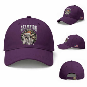 Gothic Skull Dart Master Baseball Cap Funny Skeleton Dartboard Champion Gift TS12 Baseball Cap Universal Fit Purple Print Your Wear